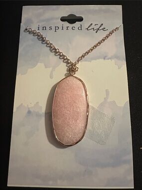 Inspire Pink Stone Pendant Necklace
#34